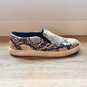A New Day. Women size 9 1/2 leather snake print slip on shoes